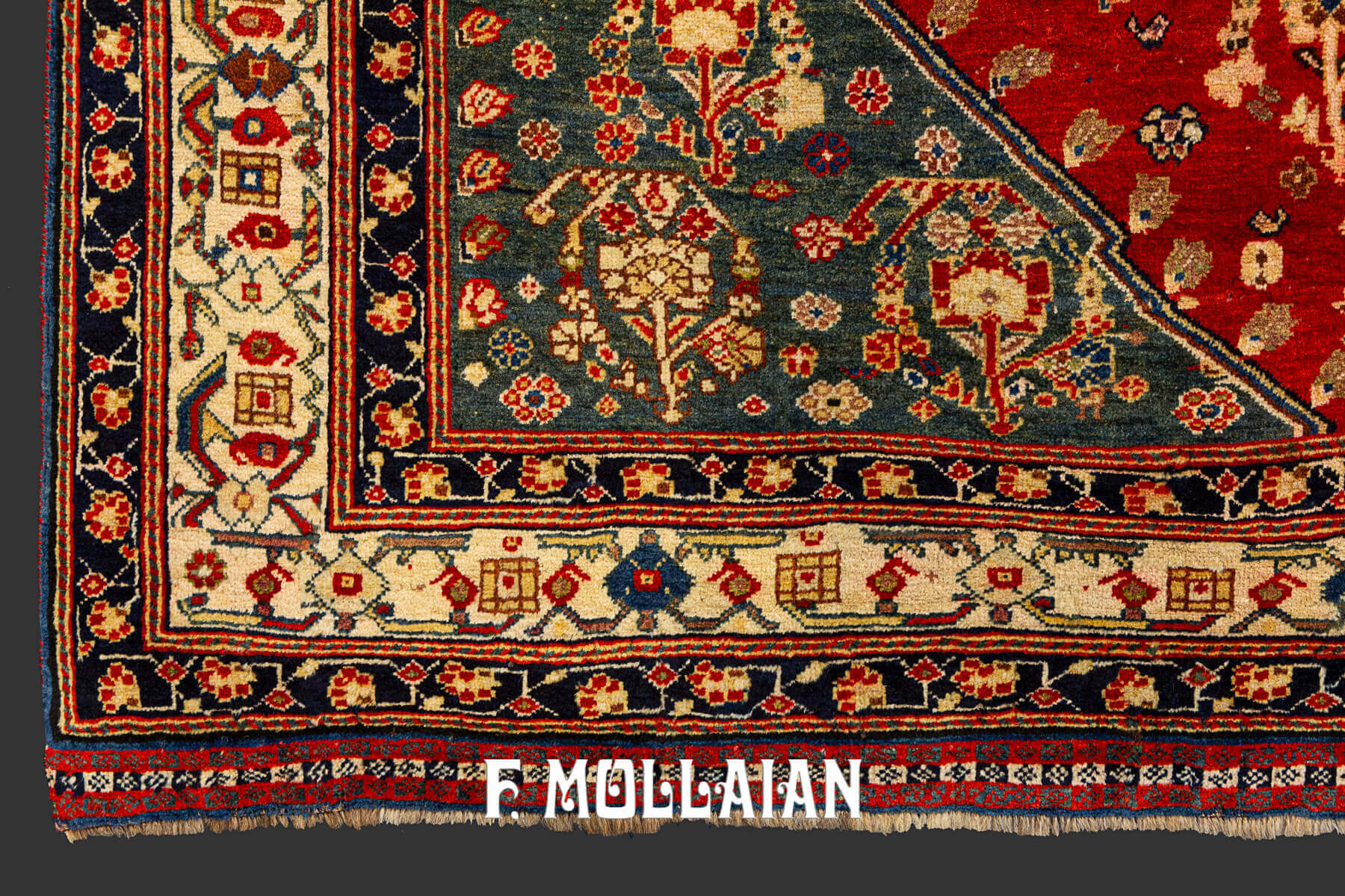 All-over (Moharammat design) with Wide Gallery (kalleh) Size Hand-knotted Antique Persian Kashkuli Carpet n°:96133719